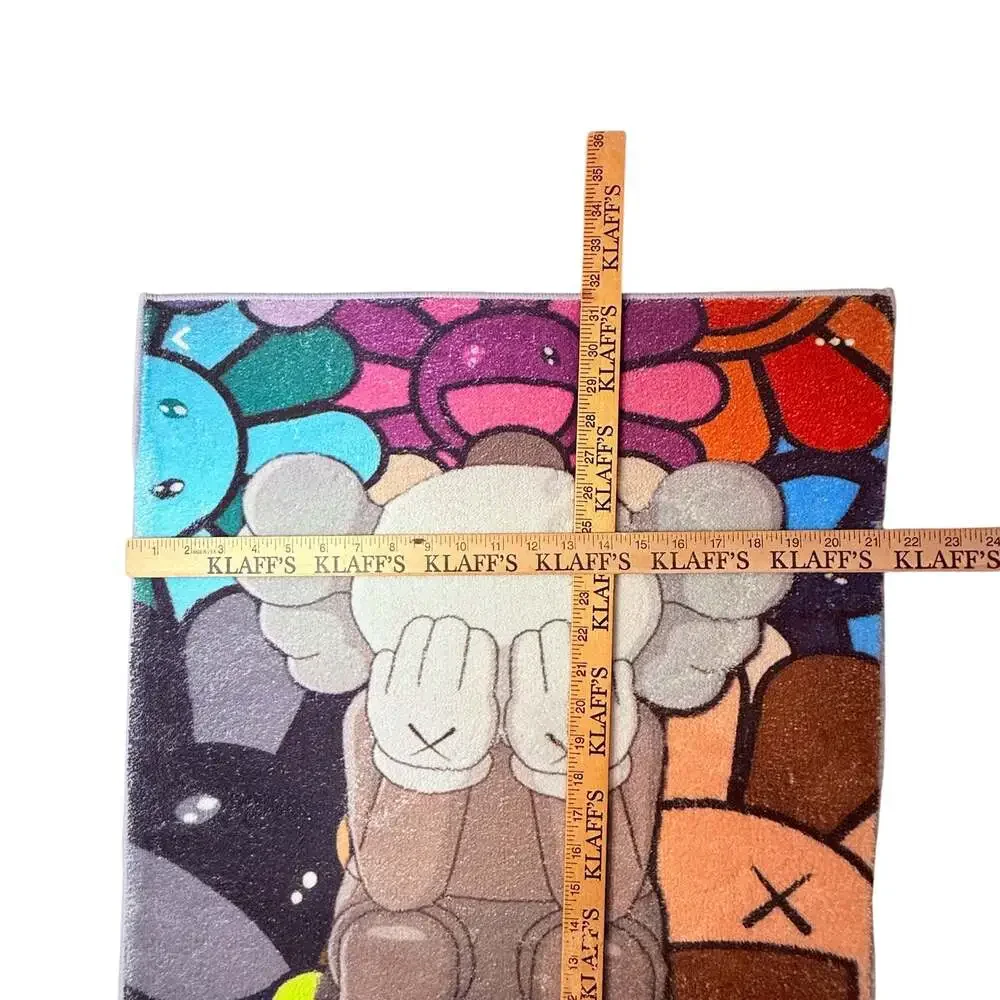 KAWS x Takashi Murakami Style Decorative Area Rug 24x36